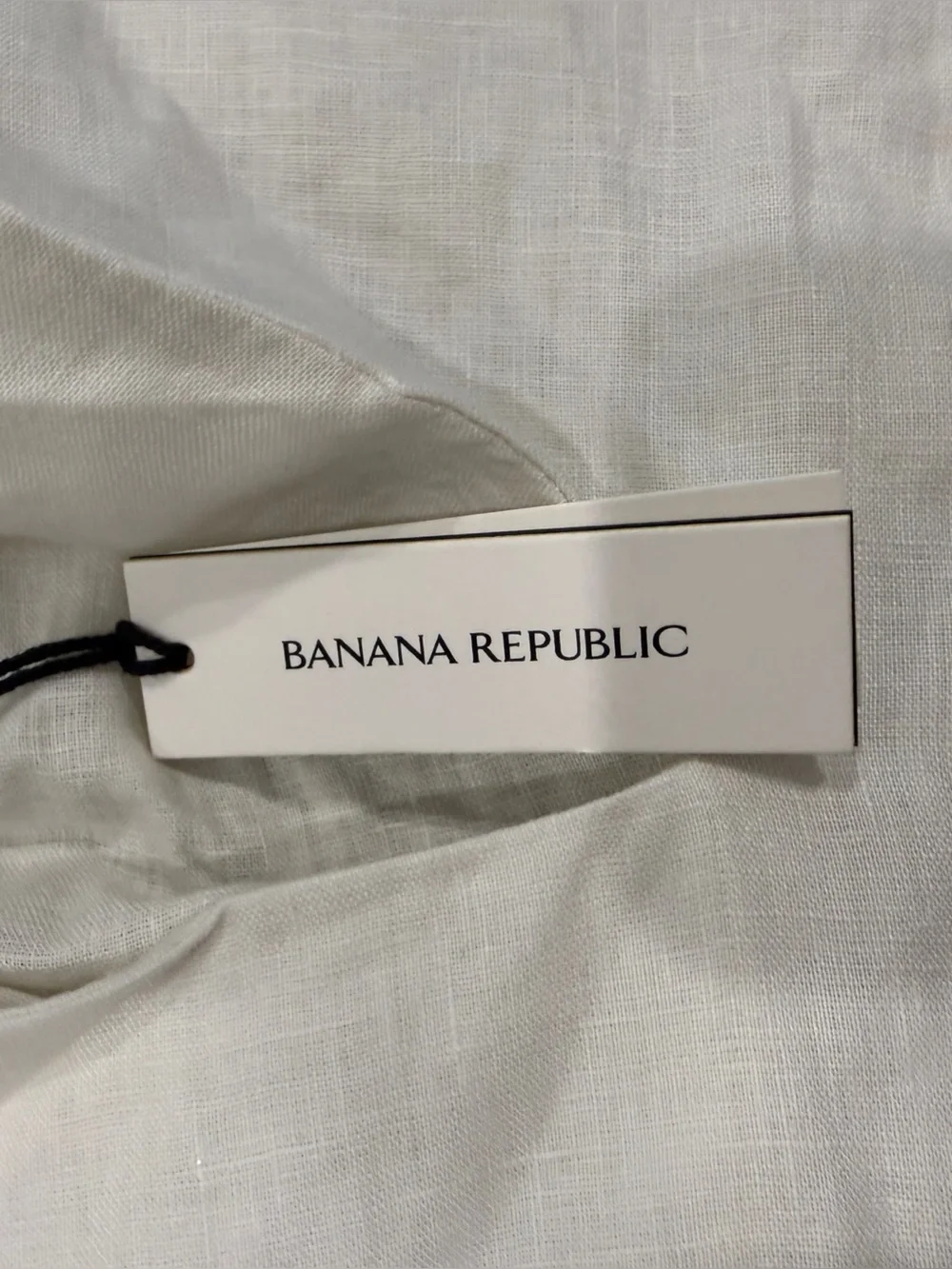 NWT Banana Republic White Linen Peasant Blouse